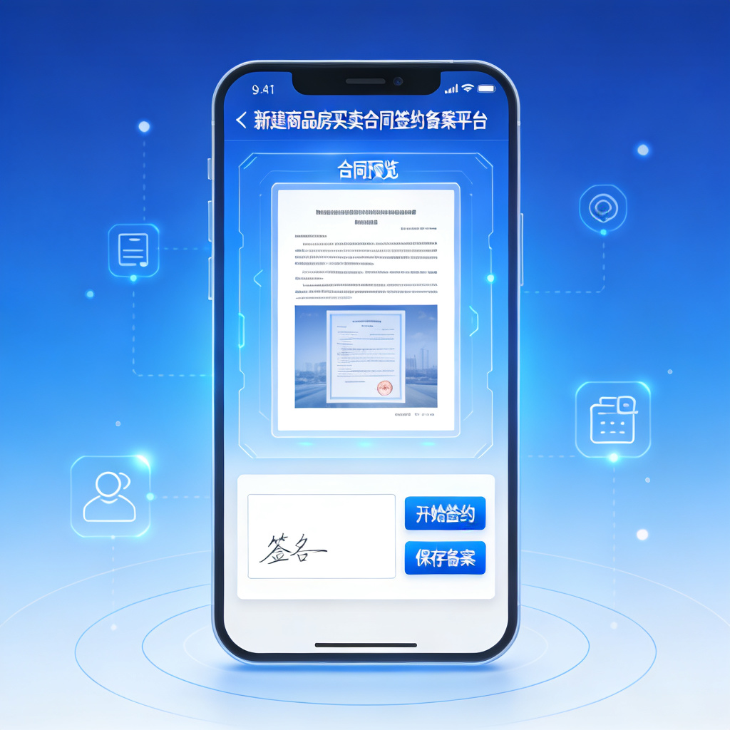 新建商品房买卖合同掌上签约备案平台